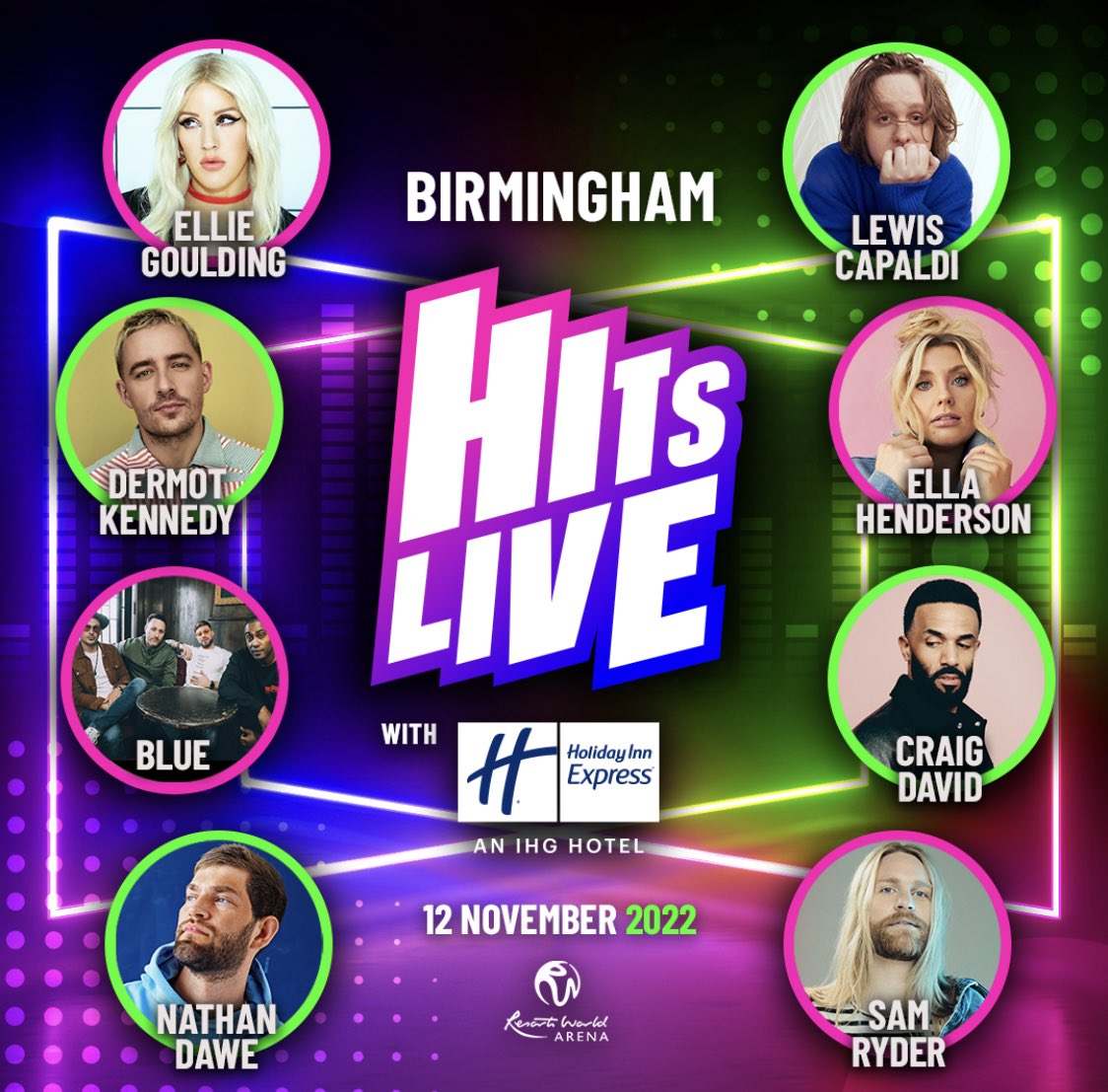 🚨🤩on Friday we had a Huge Hitslive line up announcement!

<a href="/elliegoulding/">Ellie Goulding</a> <a href="/DermotKennedy/">Dermot Kennedy</a> <a href="/officialblue/">BLUE</a> <a href="/NathanDawe/">Nathan Dawe</a> <a href="/lewiscapaldi/">Lewis Capaldi</a> <a href="/EllaHenderson/">Ella Henderson</a>  <a href="/CraigDavid/">Craig David</a> <a href="/SamRyderMusic/">Sam Ryder</a> will all preform in @RW__Arena at #HitsLive

🎟️Don't miss out,book your tickets now hitslive.co.uk