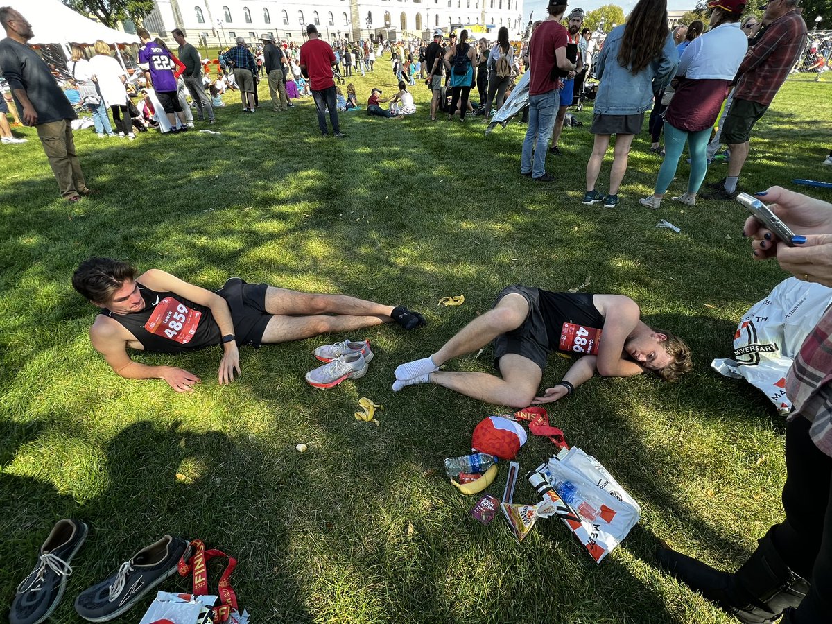 GetmanBernie's tweet photo. 1st TC Marathon for these Eastview alum! Nice work @NateGetman3 and Max Leach! @EVHSAthletics @evhsxctf https://t.co/0od07AwpTY