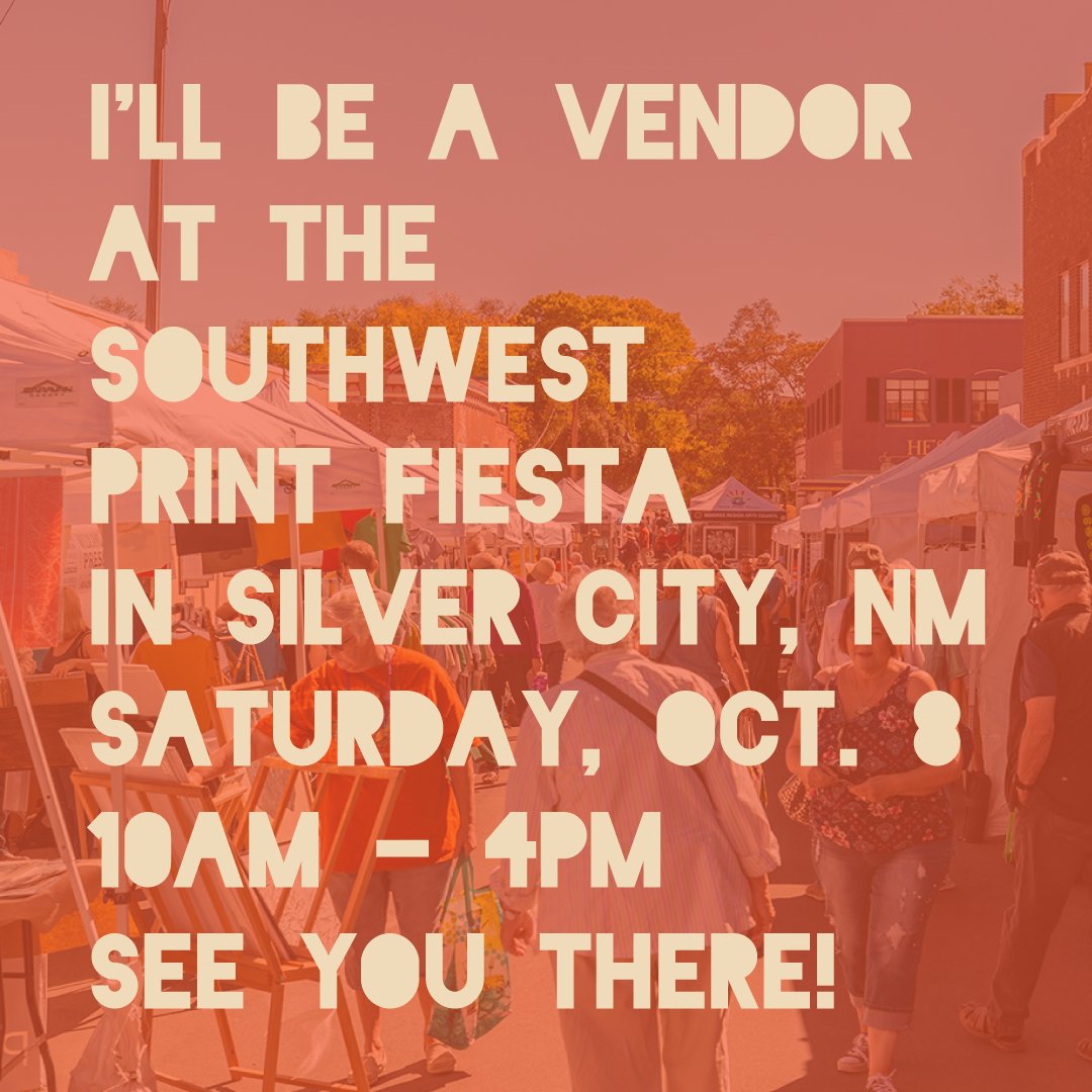 queerrevival's tweet photo. Southwest Print Fiesta is next weekend!!! So excited to  see all the awesome printers who will gather for this event! Plus there will be a giant steam roller, pulling prints from hand carved linoleum blocks!
#southwestprint #southwestprintfiesta #tenderheartpress #letterpress https://t.co/HmT8LjH2Vg