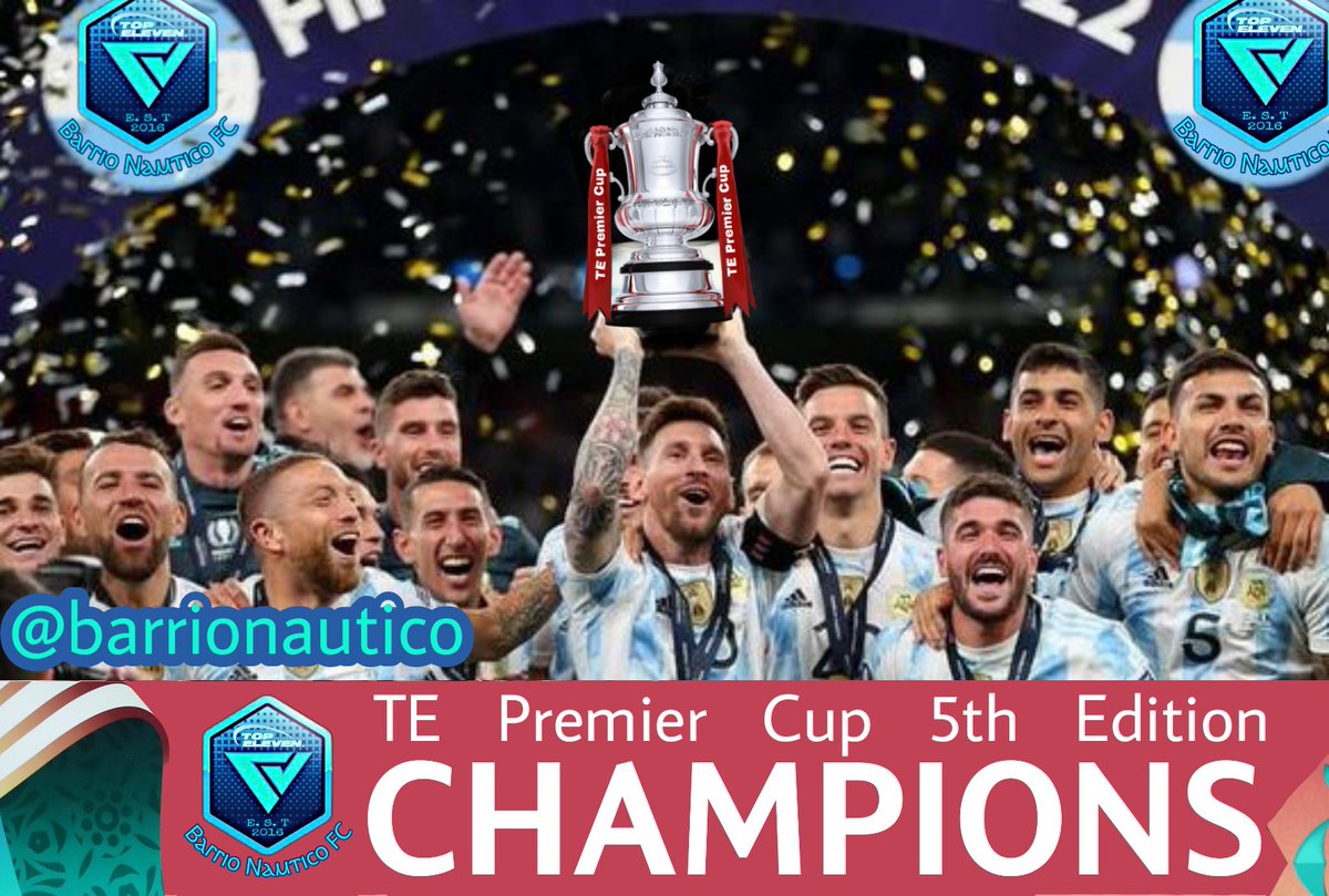 <a href="/barrionautico/">Ⲃⲁⲅⲅⲓⲟ Ⲛⲁⲙⲧⲓⲥⲟ FⲤ</a> are the champions of TEPremierCup 5th Edition!🔥
They beat <a href="/davemillsq/">Davemills</a> 8-4 on arregate to comfirm their place in <a href="/FITEA_Official/">Fédération Internationale de TopEleven Association</a> Club World Cup next season

#TEPC5th #TEPA <a href="/TE_PA_/">TE Premier Association #TEPA</a>