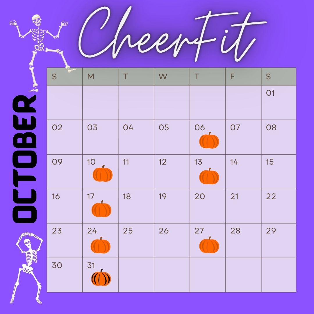 Welcome to Spooky Season.  I have something extra "scary" planned for the month of October. Join me every Monday &amp; Thursday for CheerFit Dance at Red Oak HS or Online.  Sign up using the link in my bio. @cheerfittraining #smilesweatrepeat #captainarikka #letsgetcheerfit