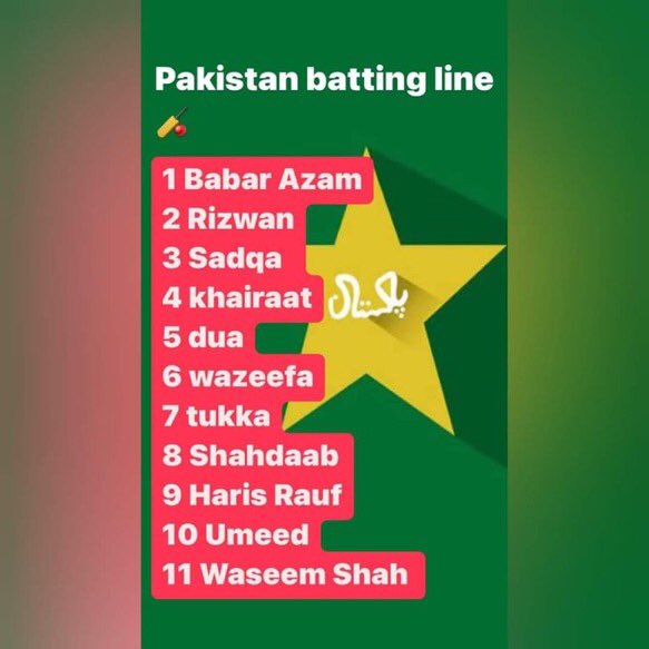 nabeelworld1's tweet photo. Pakistan batting line:

#PakvsEngland2022 https://t.co/2pTP1vYGVO