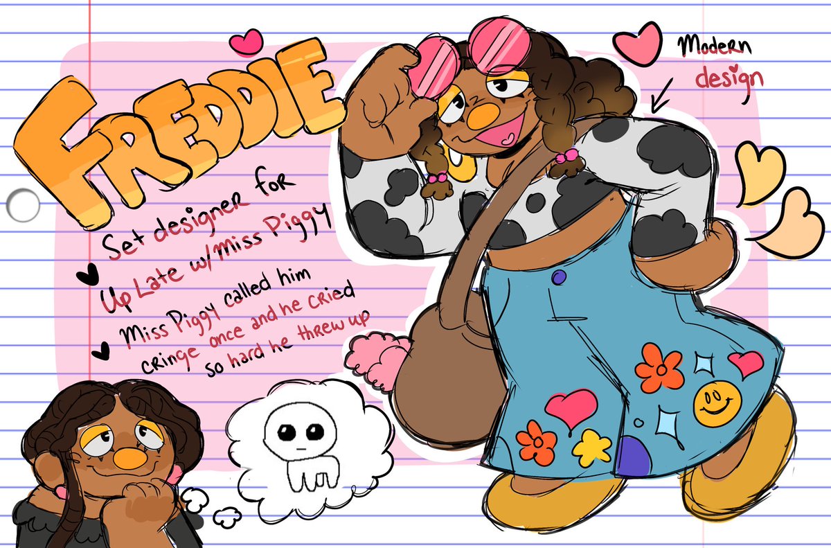 📌 hii !! welcome to my account! 💗
🌈 im freddie/cupid/fozzie, im a mixed black artist and this is my personal account where i draw a lot of fanart and stuff!! 🔆 
thanks for stopping by! 💕🌻
💌 carrd: https://t.co/Rc0NRNIGxC
🎨 art only: @lovecorekermit 
📎 priv: @fragglesona 