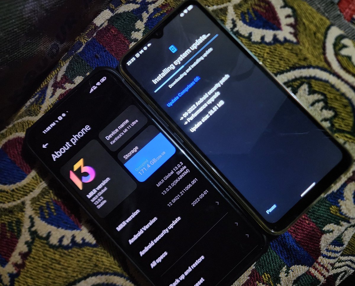 karthickPNKV's tweet photo. It's baffling to see that micromax is taking efforts to push September security patch to a mere 8000Rs phone but a whopping 70000Rs phone from Xiaomi is still on May security patch😤!
#Micromax #In2b #Mi11Ultra #KartTech https://t.co/Qhx0X7RvpW