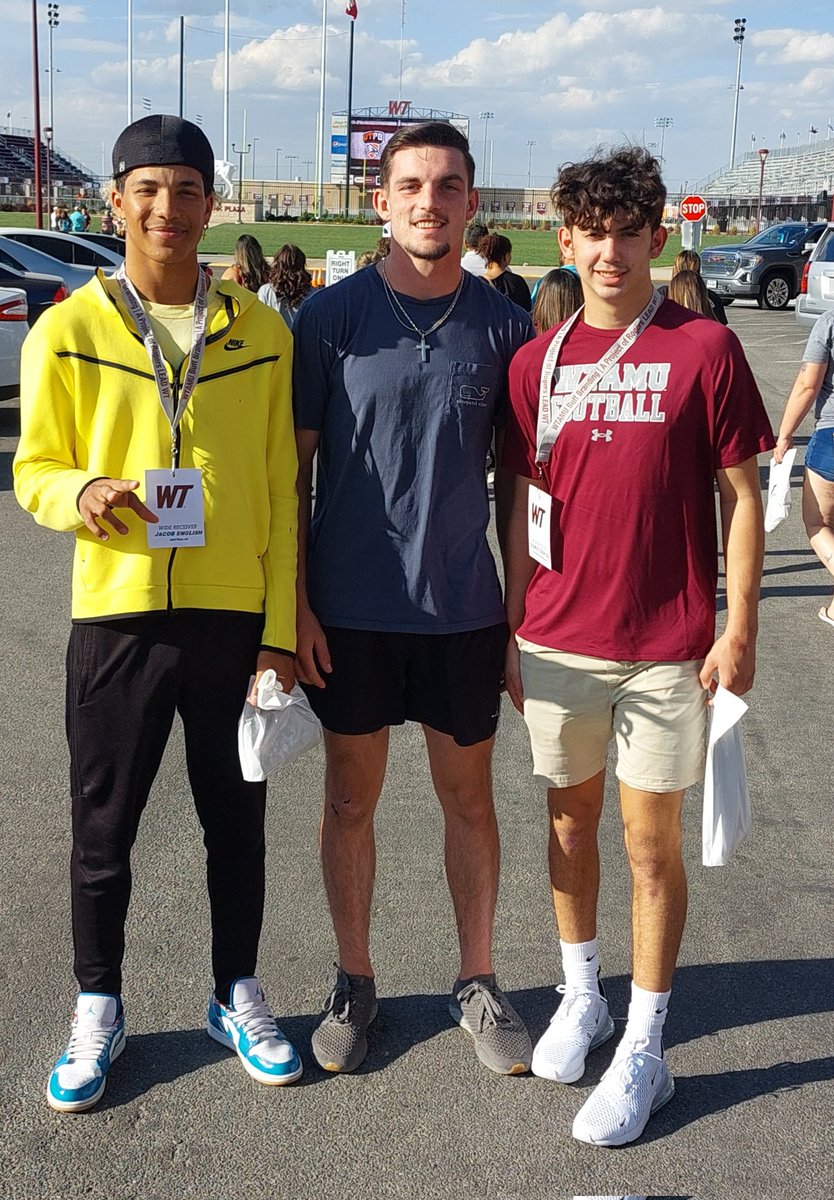 Thank you West Texas A&amp;M for inviting us out! We had a great time! That pregame speech had me hyped and ready to suit up with yall last night 😁 🗣#gobuffs 🤙🏾
@WTBuffNation  <a href="/Coachwillwagner/">Will Wagner</a>
<a href="/CoachC12LeMay/">Coach Christian LeMay</a> <a href="/Coach_HunterH/">Hunter Hughes</a> <a href="/CedricFuentes21/">Cedric Fuentes</a> <a href="/tyler_hill_12/">Tyler Hill</a>