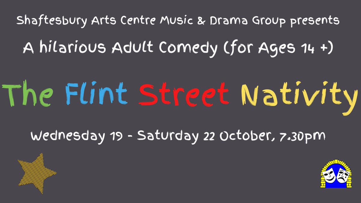Our Music &amp; Drama group bring Tim Firth's wonderful adult comedy to Shaftesbury (Dorset) stage.
The Flint Street Nativity (for ages 14+) 
19-22 October, 7.30pm
Now booking at bit.ly/3PQKnYu