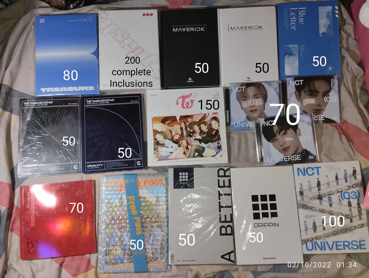 Wts Lfb Ph
Onhand Official Unsealed Albums

Prices 50-250
BTS LY 180 Each
See Pics 
Must Get 2 or More Albums

COD Thru Shopee

Dm/Reply To Mine 🤗

Rfrs Need Funds 🥺
Help Rt Po

Tags
Exo BTS NCT Seventeen WEi TheBoyz Cravity Twice Wonho
Treasure Ive Drippin JinHyuk Jisung
