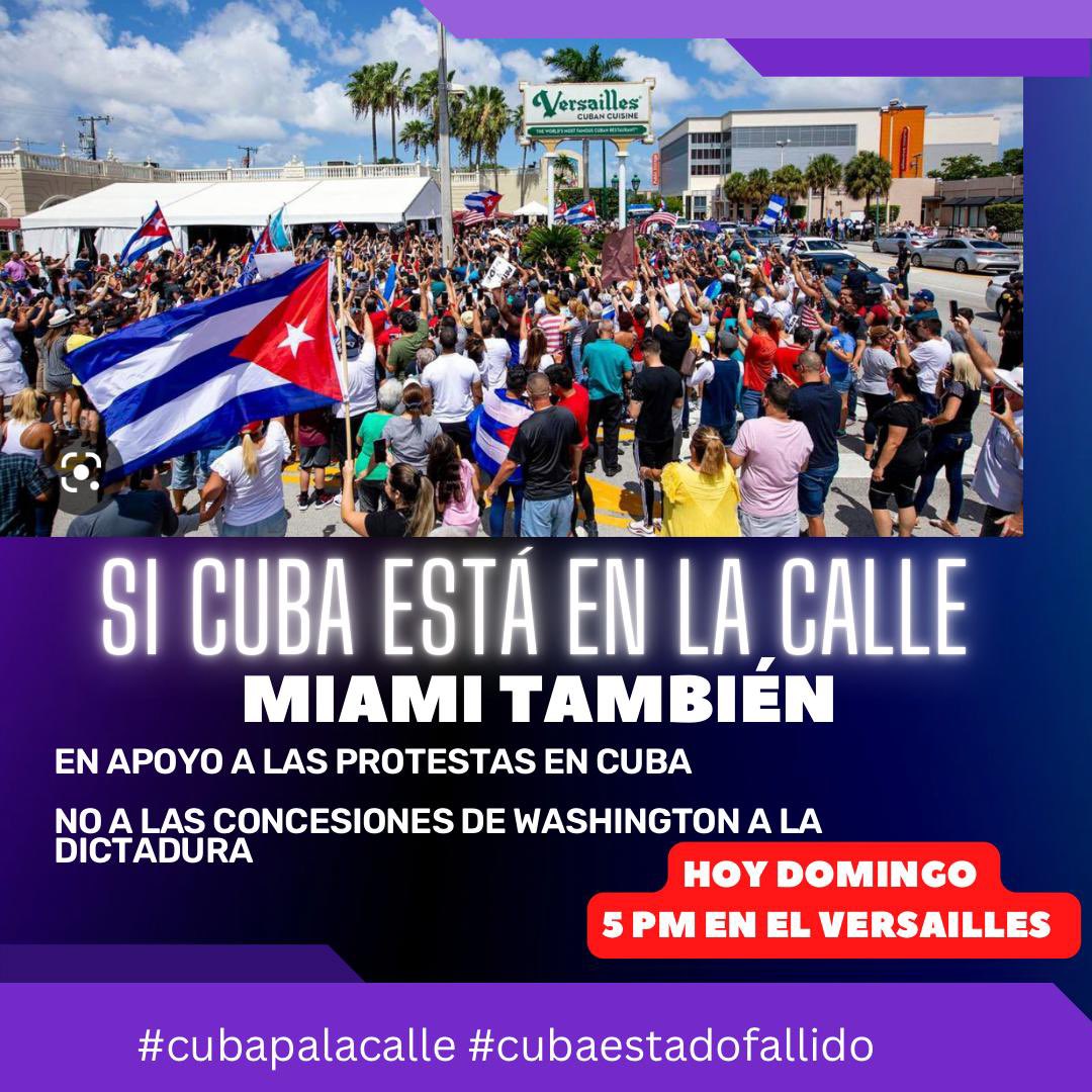 Liusantiesteban's tweet photo. Hoy para el Versailles a las 5:00PM!!! #Cuba #Cubafailedstate #CubaEstadoFallido #CubaPaLaCalle https://t.co/E9UNybyThQ