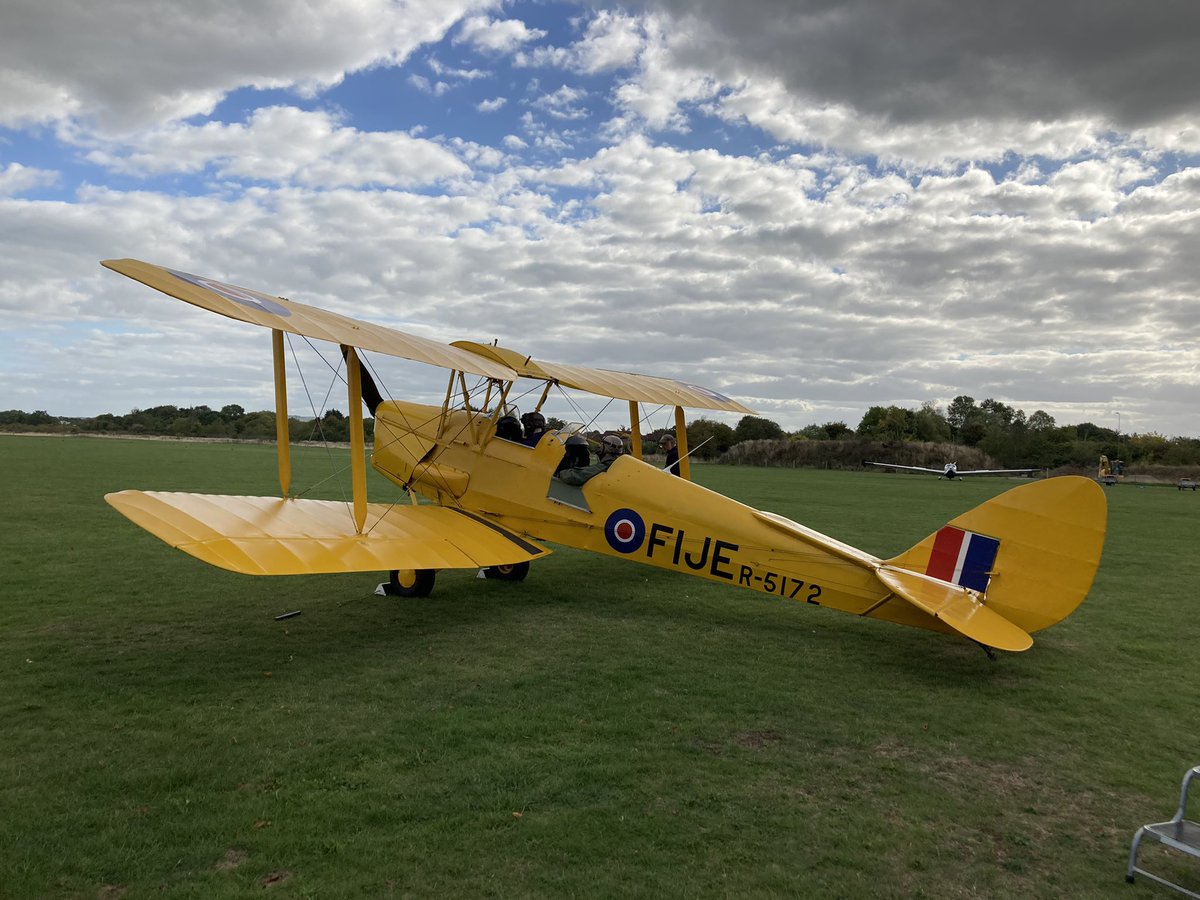 simonaturner100's tweet photo. Wonderful afternoon for my son, fulfilling a dream by flying a Tiger Moth. Thanks so much to @MakeAWishUK for making it happen. Great memories @EdTurner__ https://t.co/aZQPns7Vpb