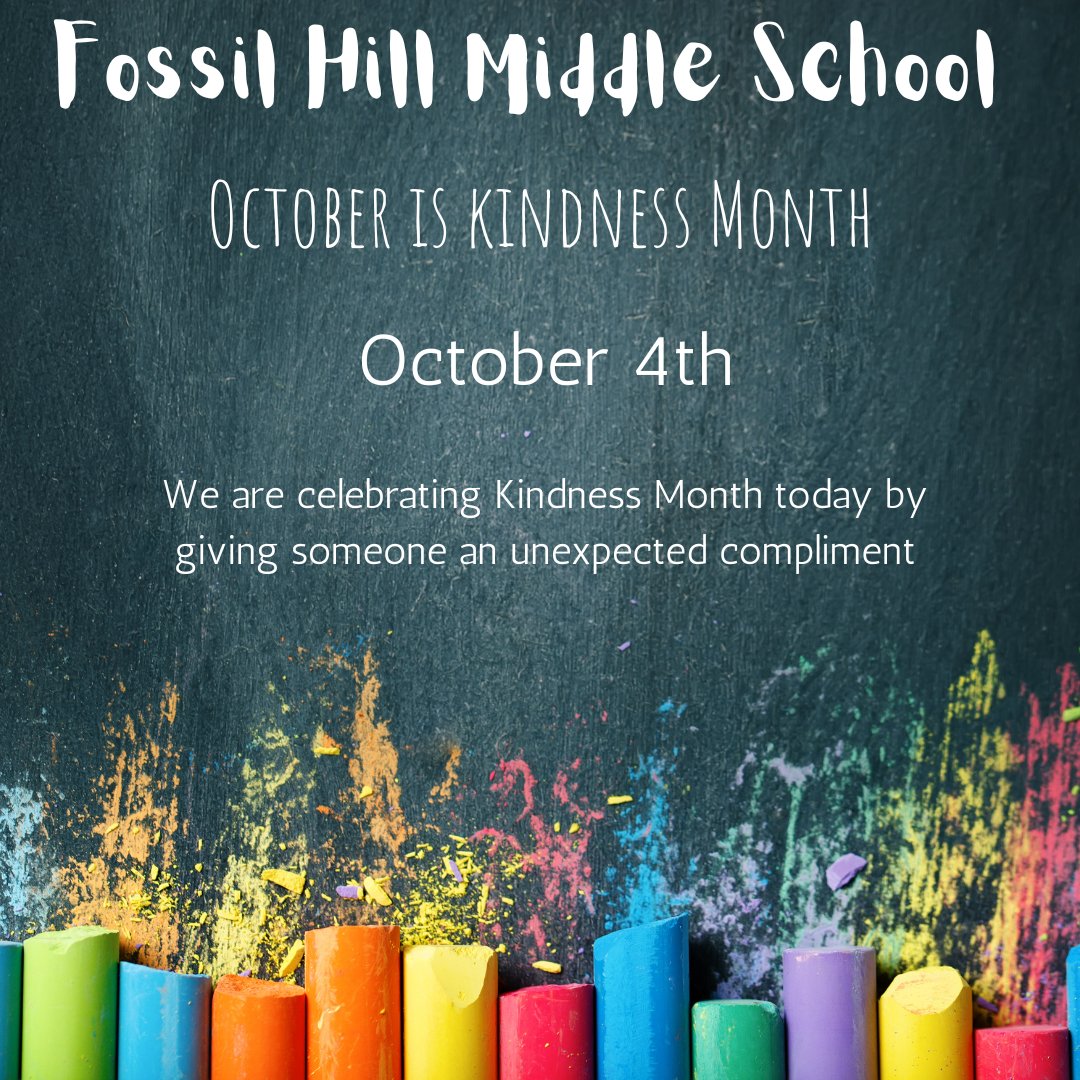 October is Kindness Month. How will you show kindness today? #FHMSlimitless #PantherPride