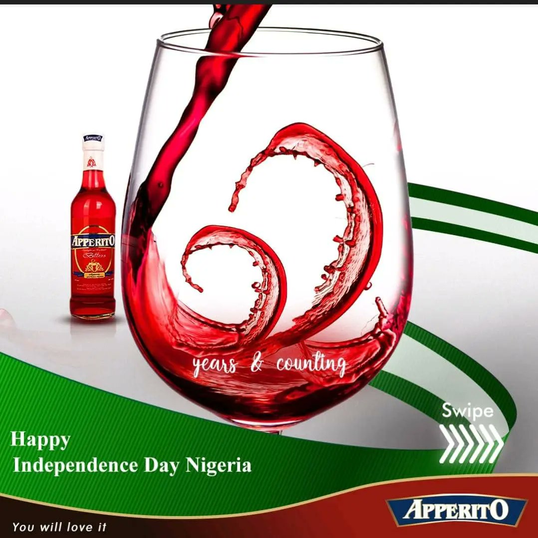 Apperito_ng's tweet photo. Happy independence day, Nigeria.

How well do you know your country? Answer our independence day trivia to win prizes

#Apperito #ApperitoNigeria #ApperitoMix
#ApperitoCocktail #YouWillLoveIt #HappyIndependenceDay https://t.co/41NW4emhgw