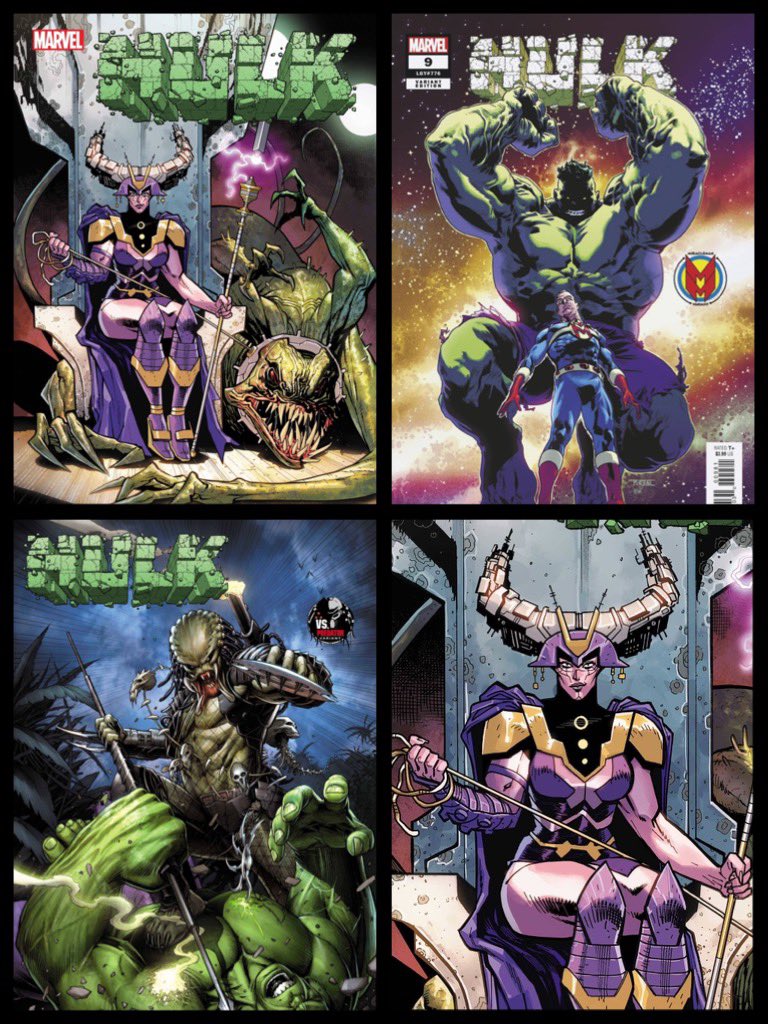 New ✨#MarvelCosmic✨ #comics this week for #NCBD (10/05/22)
✨
#Hulk #9
✨
W-#DonnyCates,A-#RyanOttley
✨
A-#RyanOttley
B-#MahmudAsrar
C-#DaleKeown (👎)
✨
#Monolith #Marvel #MarvelComics