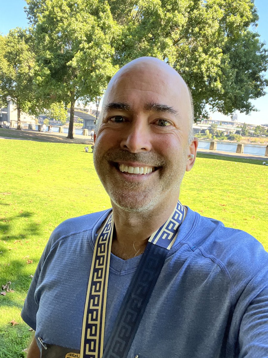 DrVeljovich's tweet image. #PortlandMarathon #2 today. 22 years after #1. Much slower time. But crossed the finish line. #cantturnbacktime 😬