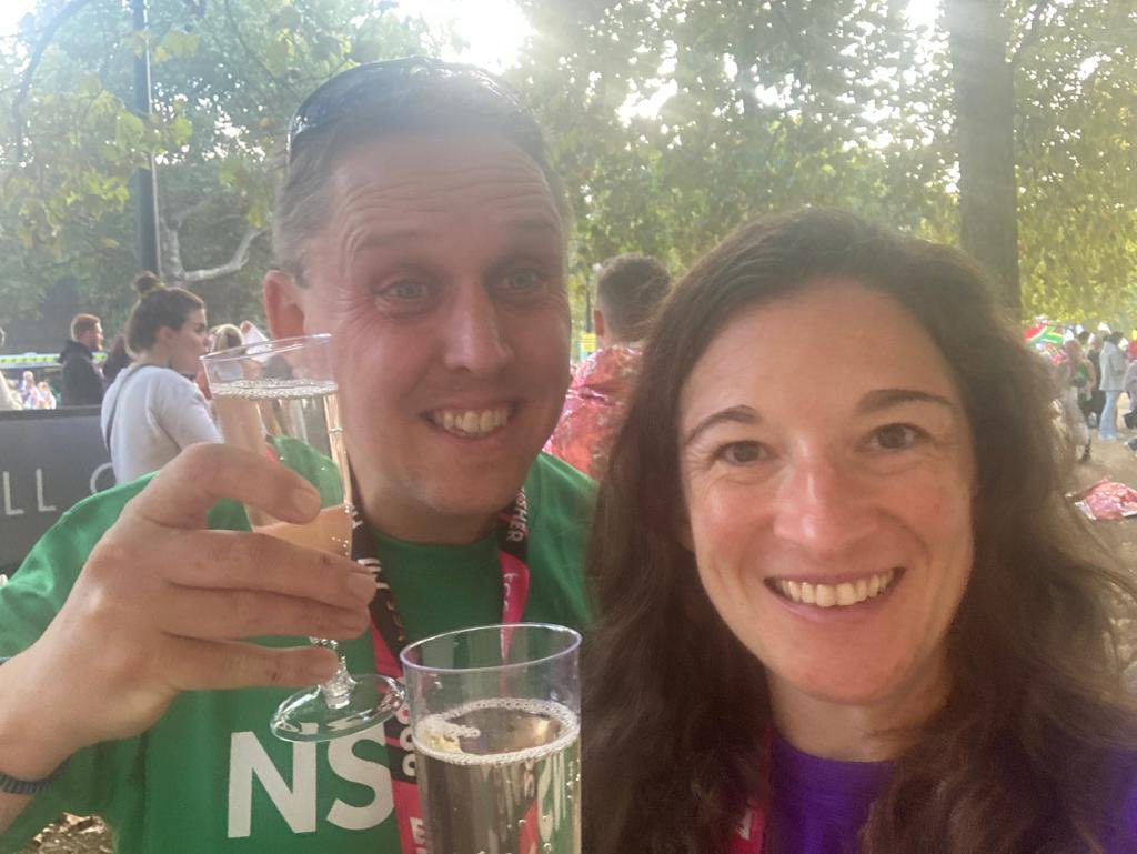 MrXMillank's tweet photo. Utterly, utterly incredible experience today. Wasn’t prepared for the level of support and the atmosphere of London. Humbled. Ran 4:50:08 and Mrs X smashed a good for age time of sub 3:50. Thank you everyone for your support. X https://t.co/xGFEUOE6BM