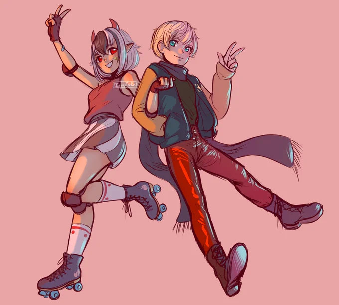 Some Xenoblade 2/Torna Modern AU drawings I've done  
