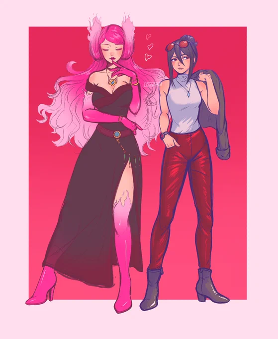 Some Xenoblade 2/Torna Modern AU drawings I've done  