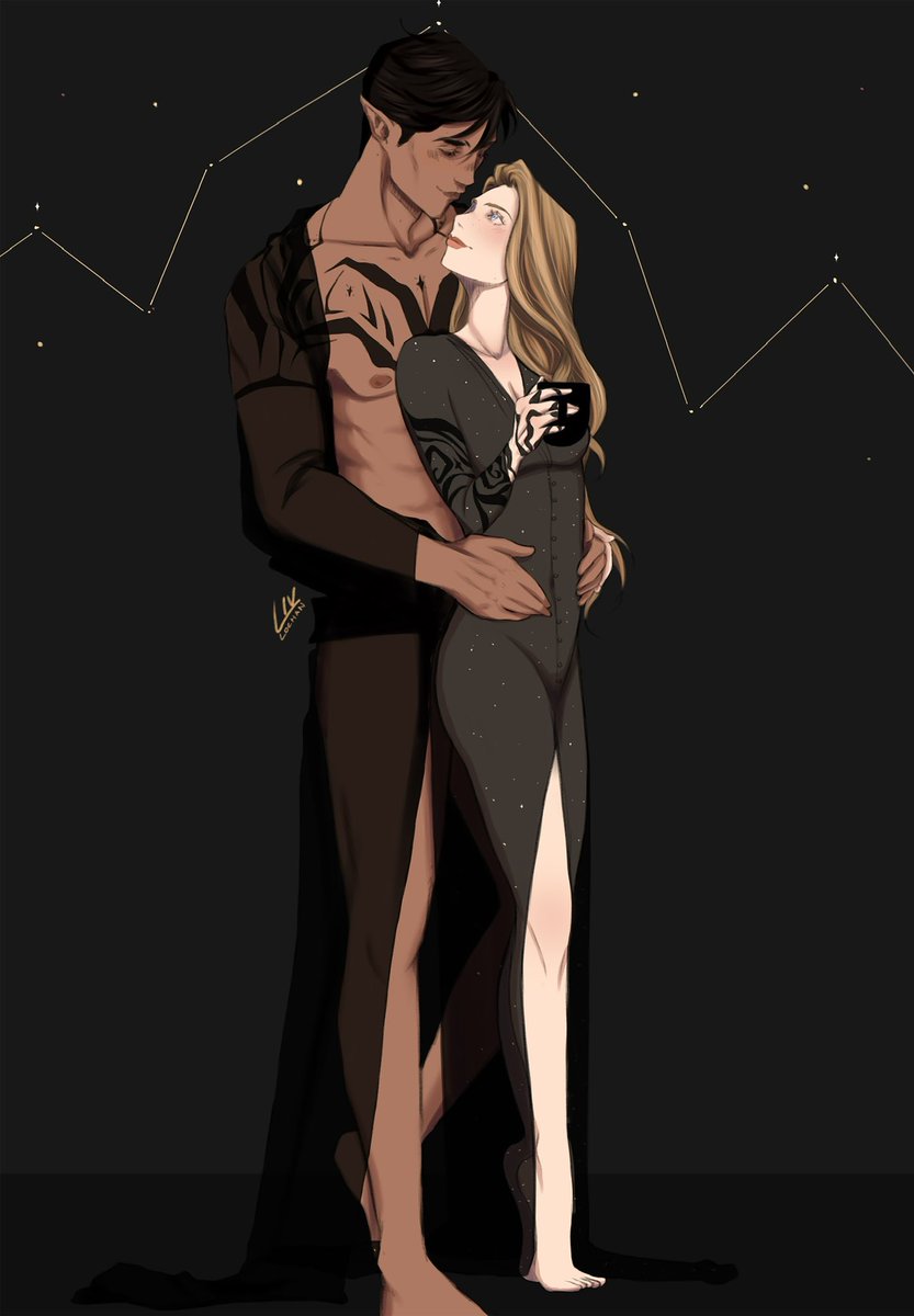 sleepylivart's tweet photo. ✨To the stars✨
#feysand #acotar #fanart #rhysand #feyrearcheron #feyre https://t.co/yhdHG44Hha