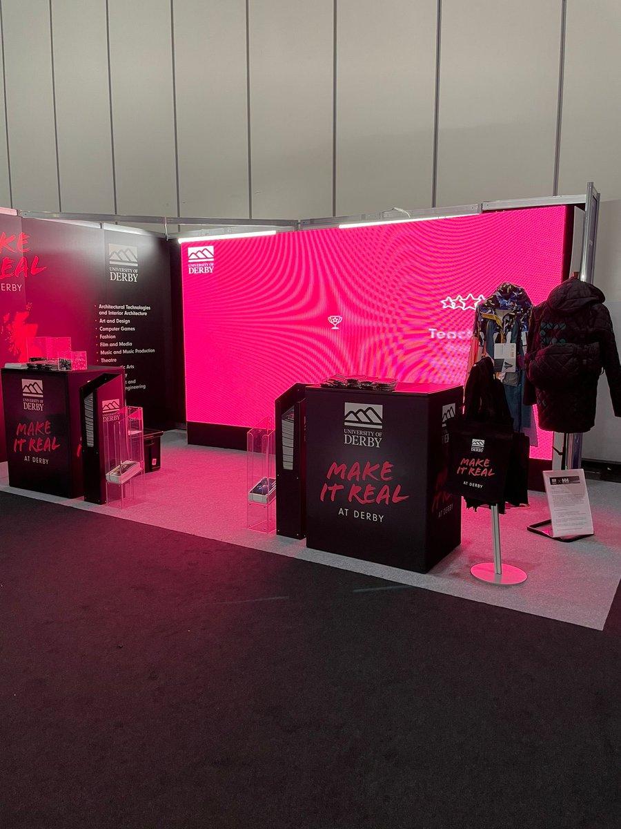 DerbyUniArts's tweet photo. π Weβre ready to welcome you to @derbyuni at the @ucas_online Create Your Future event at @ExCeLLondon tomorrow and Tuesday. Visit us on stand 6 to find out more about our creative courses #ucasevent #createyourfuture #findauni #derbyuni https://t.co/LtdDDbh6Su