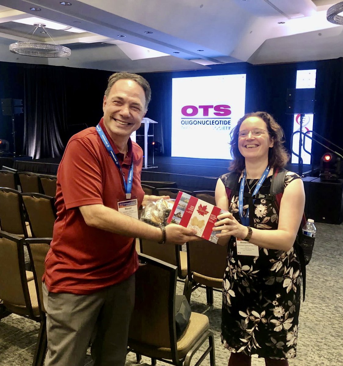 Masad J. Damha (@f_anatico) on Twitter photo The Canada 🇨🇦- Netherlands 🇳🇱 Trade - a traditional Stroopwofles and Maple 🍁 Leaf Cookies exchange <a href="/OTSociety/">Oligonucleotide Therapeutics Society</a> meetings. #ots2022 <a href="/oligogirl/">AnnemiekeAartsma-Rus</a> The Canada 🇨🇦- Netherlands 🇳🇱 Trade - a traditional Stroopwofles and Maple 🍁 Leaf Cookies exchange <a href="/OTSociety/">Oligonucleotide Therapeutics Society</a> meetings. #ots2022 <a href="/oligogirl/">AnnemiekeAartsma-Rus</a>