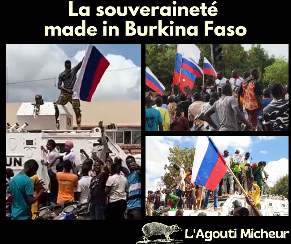 MicheurL's tweet photo. C'est la première fois de ma vie que je vois une population réclamer sa souveraineté en se trompant de drapeau! #BurkinaFaso https://t.co/cPlSZ5x7IP