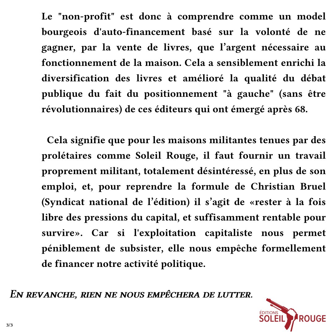 Réflexions autour de l'édition sans capital
Vous pouvez retrouvez nos livre sur editionsoleilrouge.com [lien en bio]

#booktwt  #book  #BookTwitter  #communism #edition #maoism #mlm