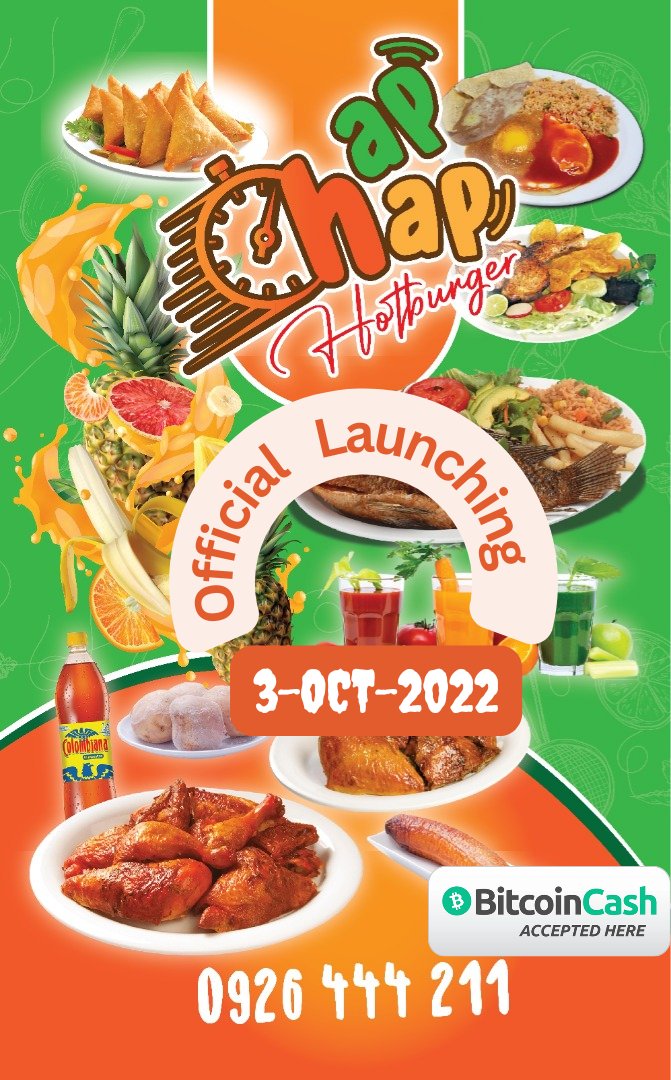 PROMO PROMO PROMO!
BUY 2 GET ONE FREE from 9am to 3pm 3rd October 2022.
Remember payment in #BitcoinCash have 15% Discount, #Mobile money &amp; others means are accepted. 
#SSOT first #BitcoinCash powered fast food.