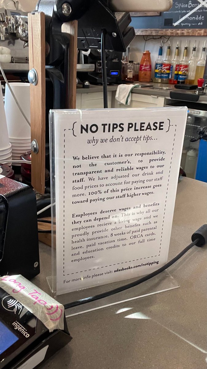 rEndTipping's tweet photo. Ada’s Cafe in Seattle refuses tips https://t.co/RkEYNCIQn9 https://t.co/2Ko4ZPskcR