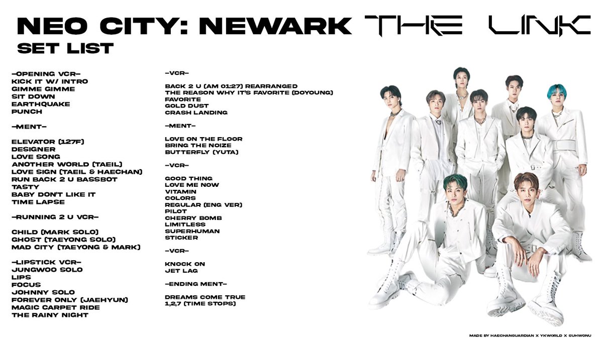 arosycomplex's tweet photo. #NCT127 Neo City: Newark Set List preview 10.13.22 https://t.co/pzaqv4yEGK
