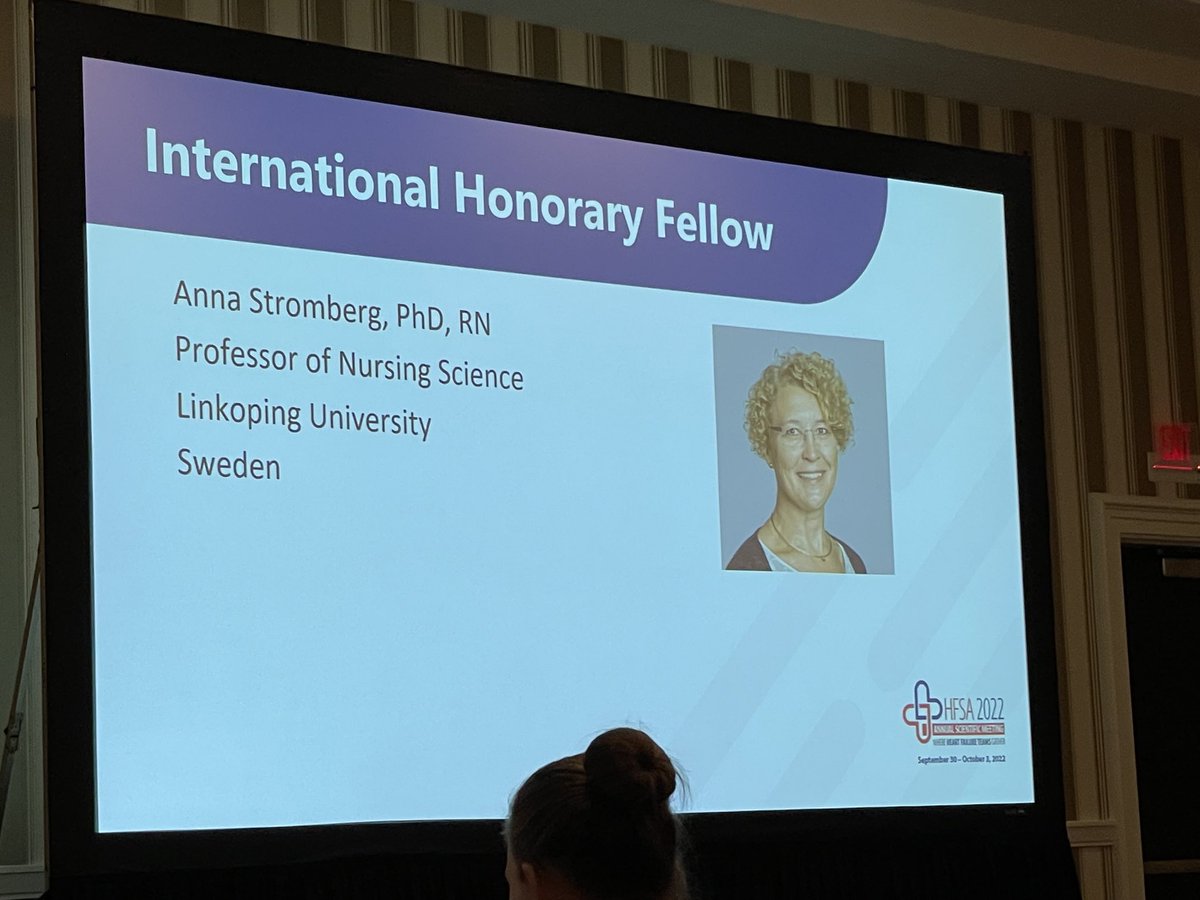 Anna Strömberg’s induction as a HFSA international honorary fellow. Congratulations Anna!