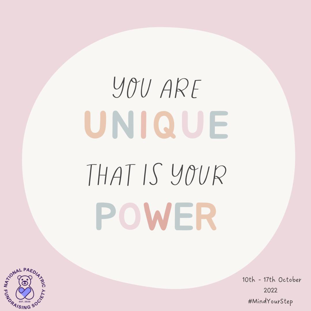 A little Sunday evening post… 🧸✨
Always remember you’re unique, there is no one else like you and you’re a powerful person!! 
#MindYourStep #NPFS2022
