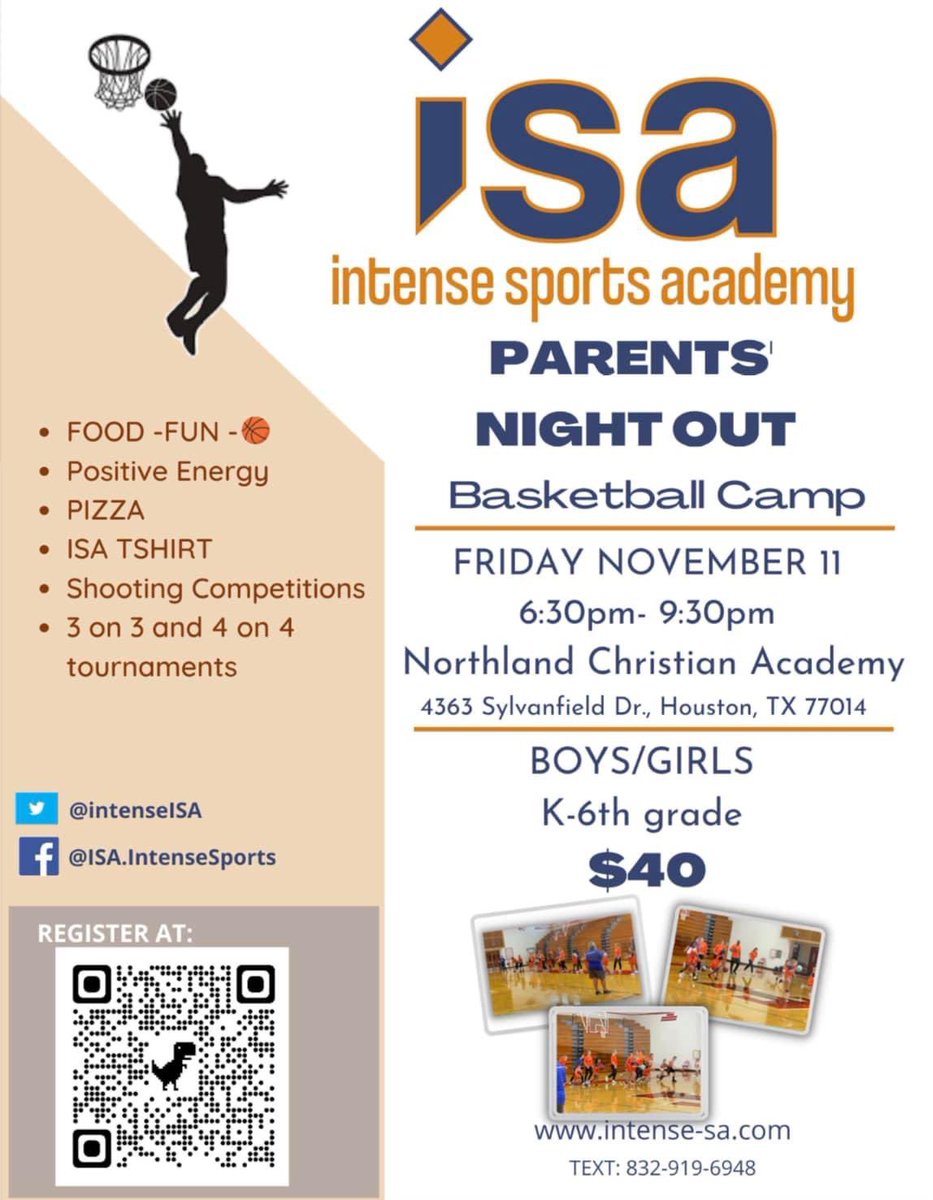 IntenseISA's tweet photo. Enjoy a Friday night out &amp; let us entertain the kids with some basketball fun!! 🏀🍕 https://t.co/vL8VN0xNYu