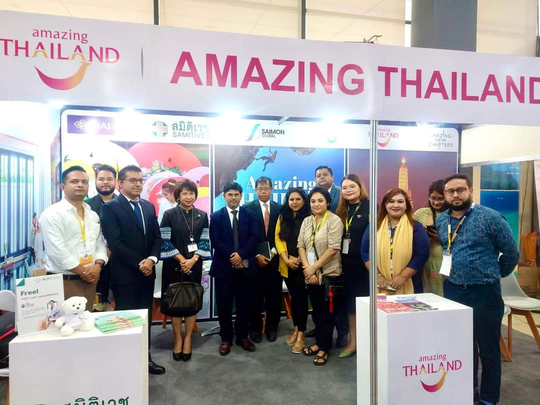 tatbangladesh's tweet photo. TEAM Amazing Thailand Bangladesh was busy on all three days meeting with the agents and operators from the Bangladesh travel industry and media at #ATFDhaka2022 #AmazingNewChapters
#VisitThailandYear2022
#AmazingThailand
#WriteYourNewChapter https://t.co/Z4DPmKo45J