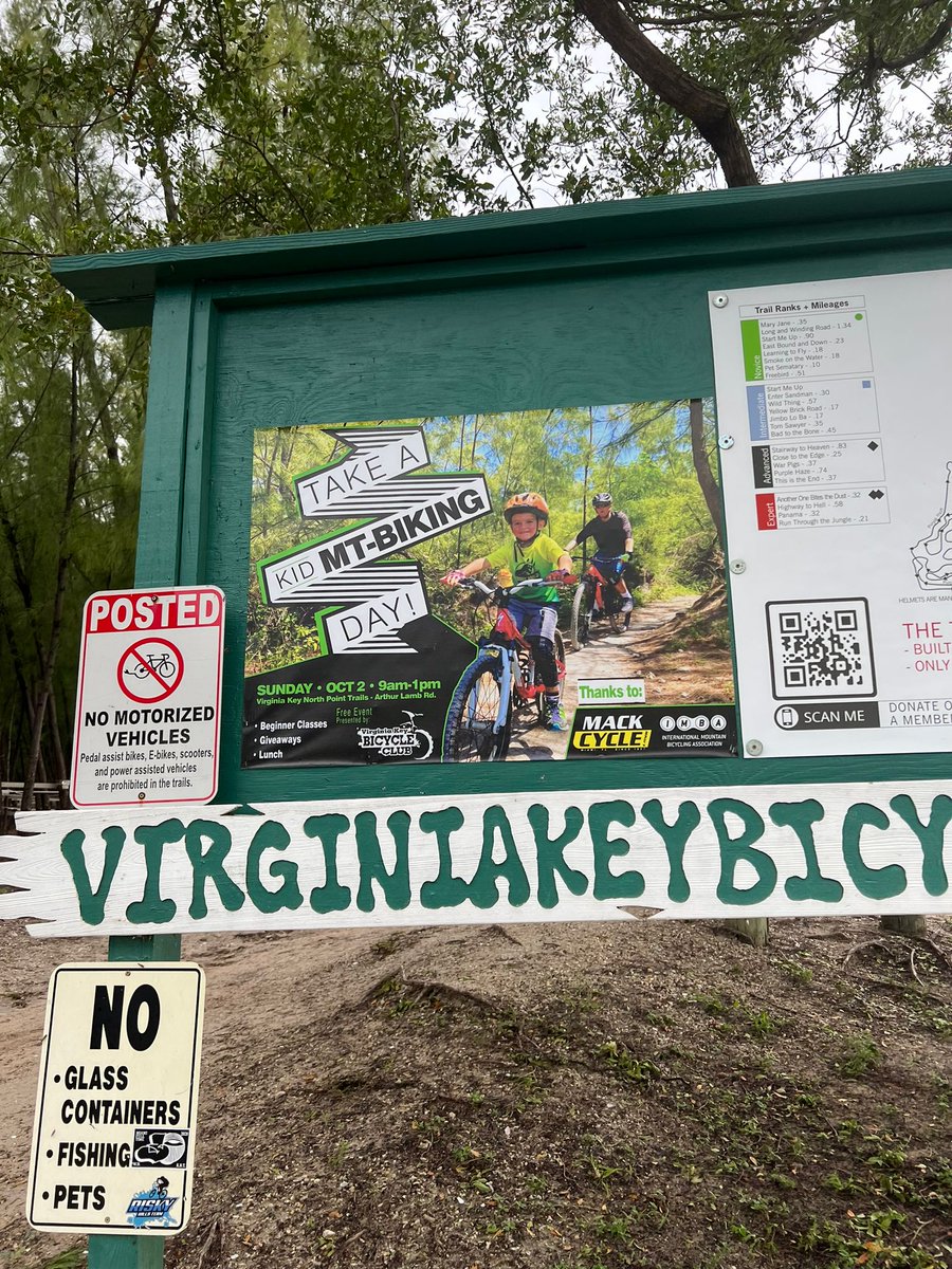 iBikeSafe's tweet photo. It's Take a A Kid Mt-Biking Day out at the #VirginiaKey mountain bike trail and pump track. 

Great family fun. Many ride in via the Rickenbacker too, emphasizing yet again why we need safe, equitable protected bike lanes for riders of all ages. https://t.co/6PiyZrnrh9