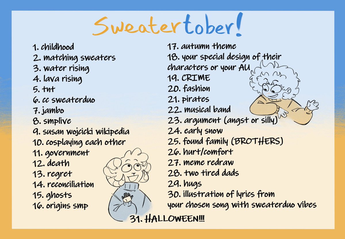 samcc850's tweet image. #sweatertober
matching sweaterssss