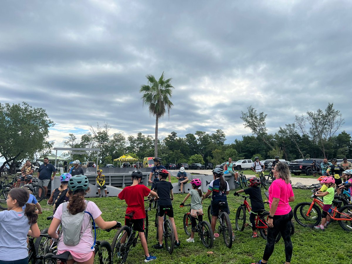 iBikeSafe's tweet photo. It's Take a A Kid Mt-Biking Day out at the #VirginiaKey mountain bike trail and pump track. 

Great family fun. Many ride in via the Rickenbacker too, emphasizing yet again why we need safe, equitable protected bike lanes for riders of all ages. https://t.co/6PiyZrnrh9