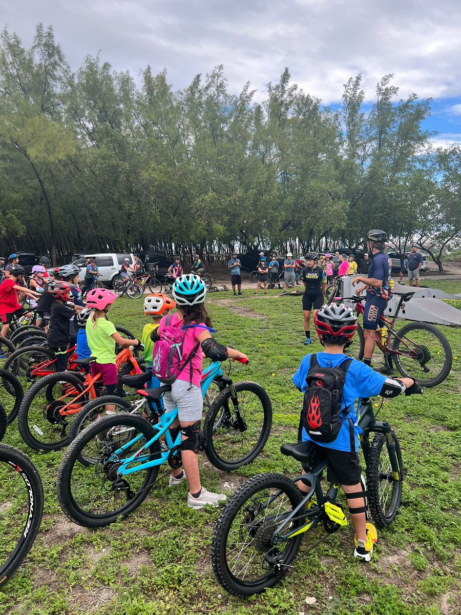It's Take a A Kid Mt-Biking Day out at the #VirginiaKey mountain bike trail and pump track. 

Great family fun. Many ride in via the Rickenbacker too, emphasizing yet again why we need safe, equitable protected bike lanes for riders of all ages.