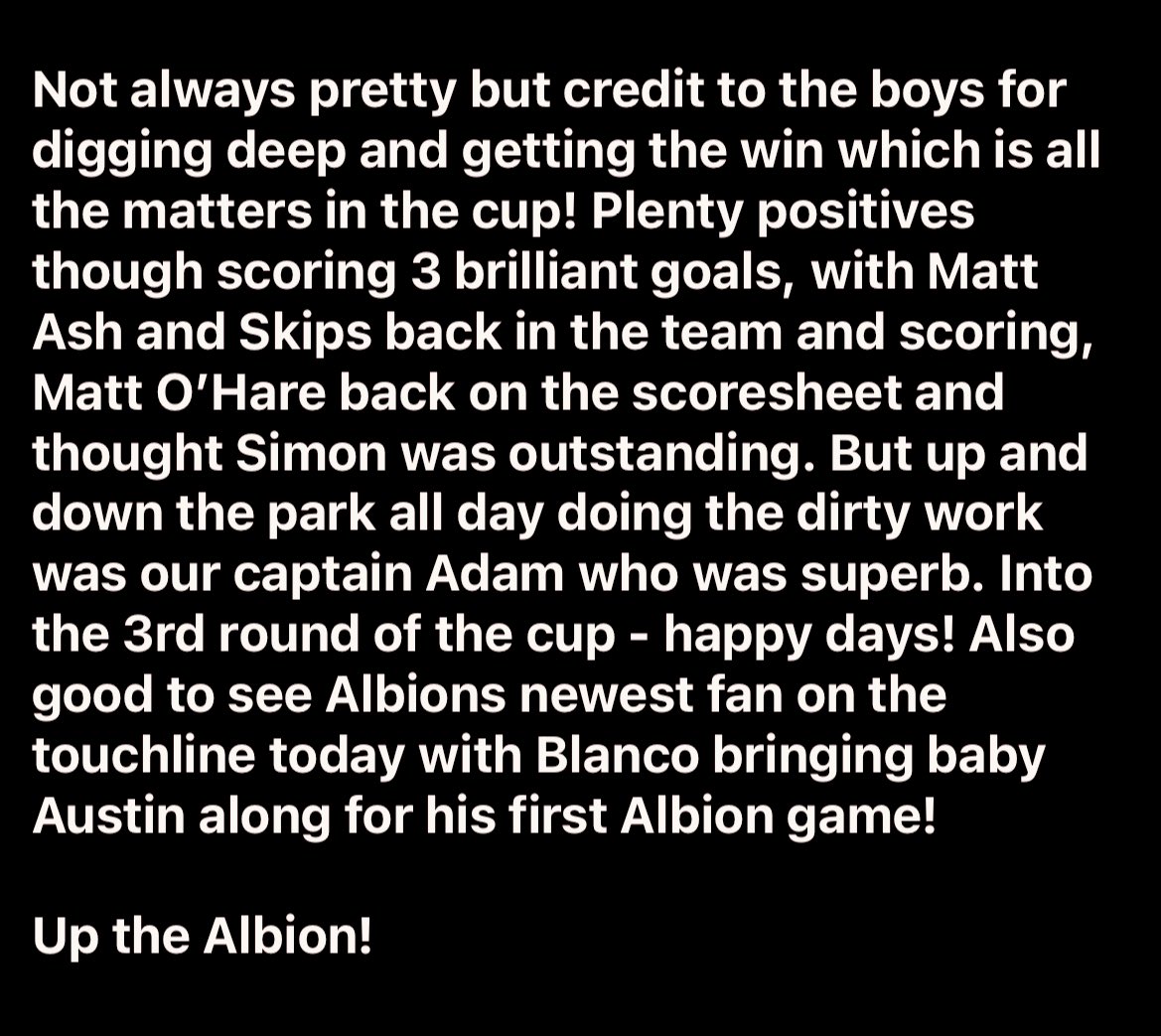 EK Albion (@ekalbion) on Twitter photo Sunday Trophy
Full Time Result:
EK ALBION 3-2 Broomburn
⚽️ @mattashelby (Ewan)
⚽️ <a href="/MatthewOHare11/">Matt O'Hare</a>
⚽️ <a href="/ryankelly789/">Ryan Kelly</a> (Sean)
⭐️ <a href="/Adamhenderson12/">Adam Henderson</a> ⭐️ Sunday Trophy
Full Time Result:
EK ALBION 3-2 Broomburn
⚽️ @mattashelby (Ewan)
⚽️ <a href="/MatthewOHare11/">Matt O'Hare</a>
⚽️ <a href="/ryankelly789/">Ryan Kelly</a> (Sean)
⭐️ <a href="/Adamhenderson12/">Adam Henderson</a> ⭐️