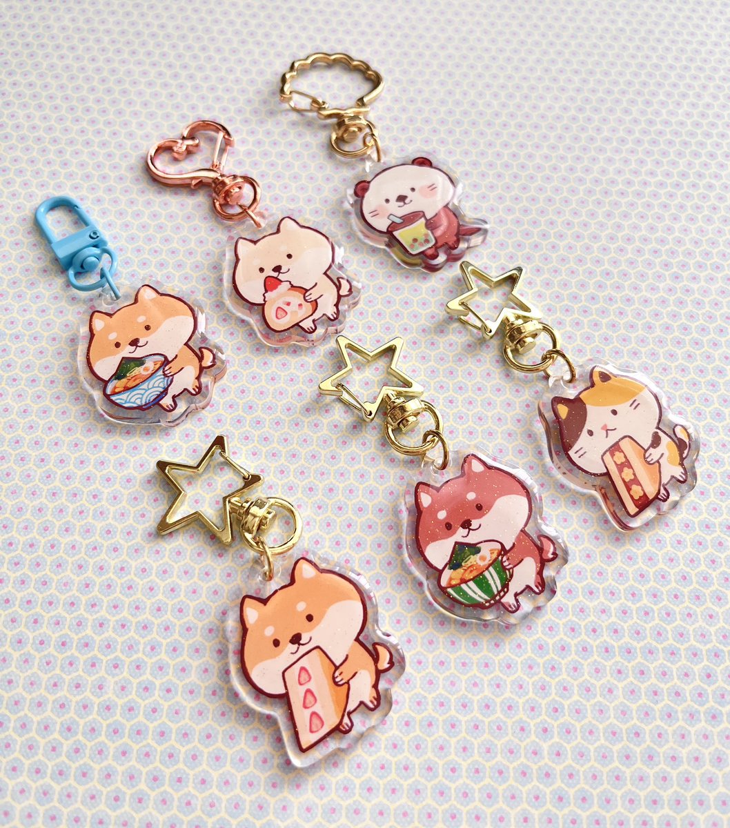 For my most recent shop update, I had <a href="/VograceCharms/">Vograce</a> manufacture my acrylic keychains, pencil cases and sticker sheets. It was my first time ordering from them and they did not disappoint! #vograce