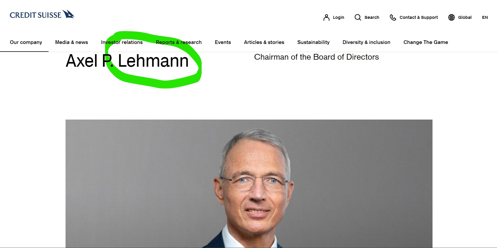 iBankCoin on Twitter "MOAR FUD CREDIT SUISSE CHAIRMAN OF THE BOARD IS