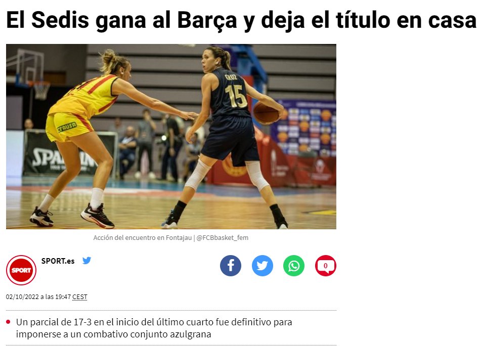 sedisbasquet's tweet photo. Amics del @sport, moltes gràcies pel vostre seguiment i notícia de la Final de la #LligaCAT. Hem estat molt a gust a Girona i a Fontajau aquest cap de setmana, però de moment, el Cadí La Seu, continuarem jugant a casa nostra, al Palau d'Esports de la Seu d'Urgell 😜 https://t.co/082Nhx34nw