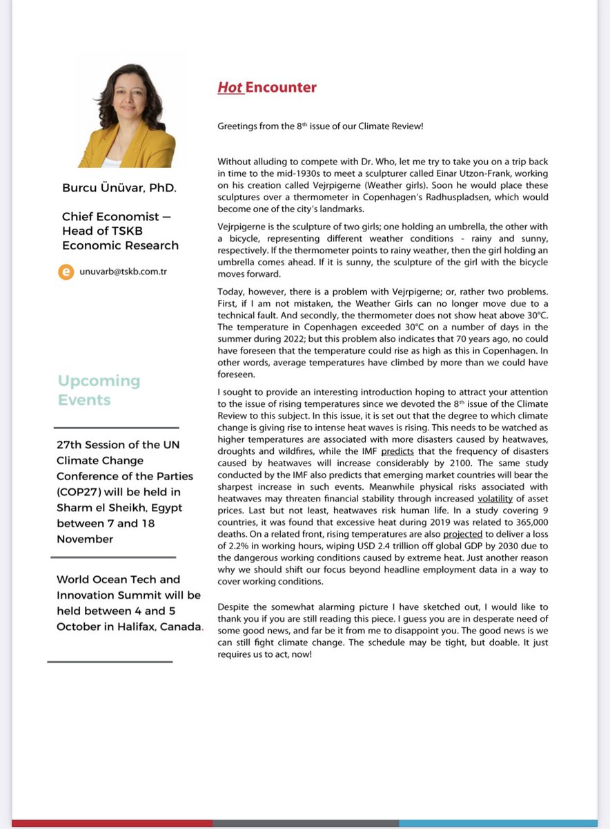 unuvarburcu's tweet photo. Proudly presents the 8th issue of our quarterly #ClimateReview
We wrote about heat waves this time and I contributed with a piece regarding the cruise case of the thermometer in Copenhagen.
Do not hesitate to jump into the rabbit hole: https://t.co/ohUeyjHMce https://t.co/p8tKXhoIYZ
