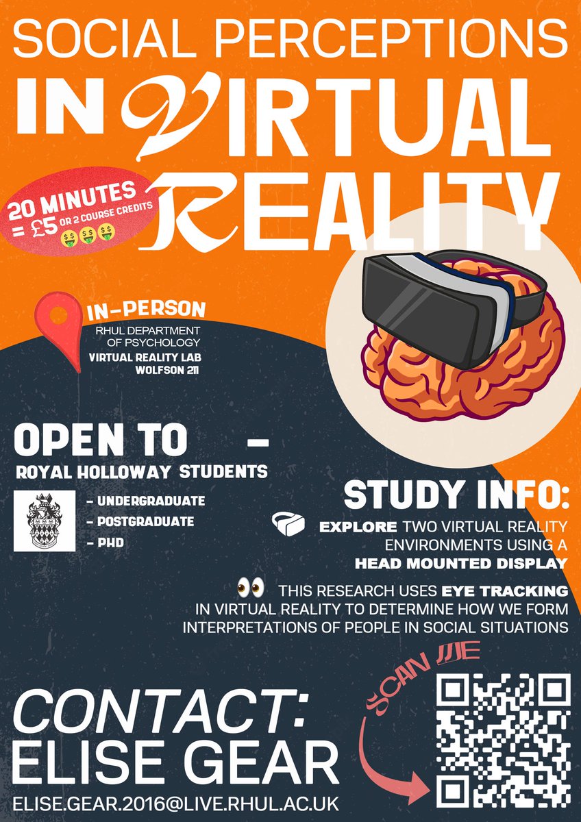 Here’s the final version 🤩 

🚨I’m recruiting RHUL students for my VR study. Pays £5 voucher OR 
2 credits for 20 mins. Email me for more info/time slots 🚨