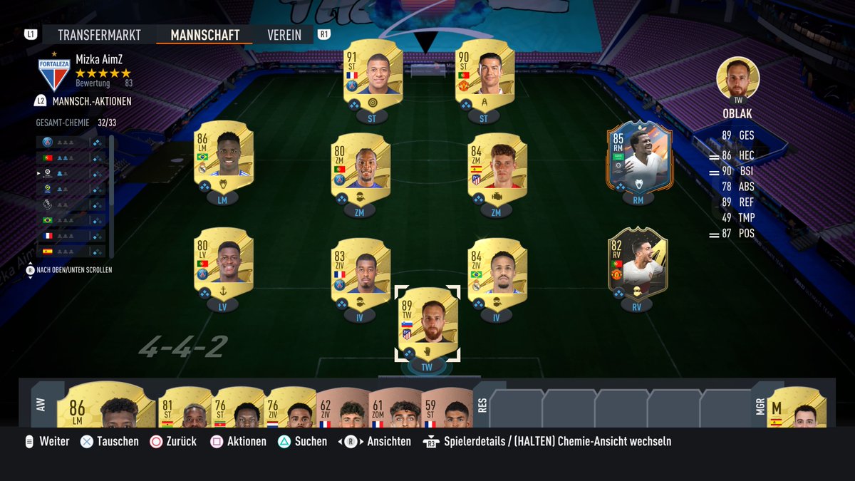 Team steht✌️, bockt echt krass bis jetzt. CR7 = GOAT @EASPORTSFIFA