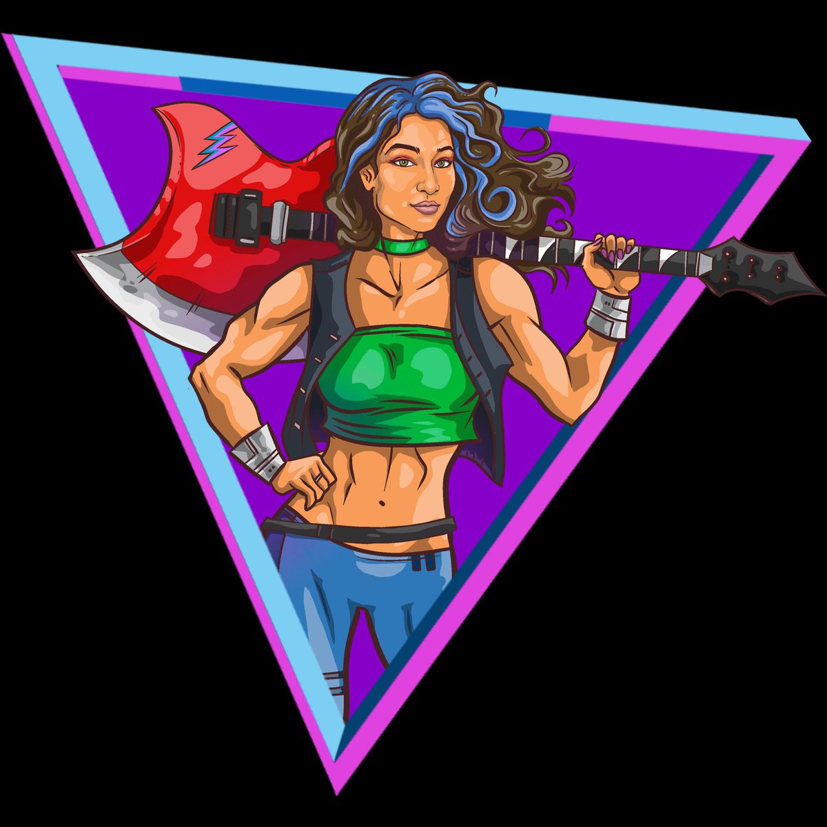roxanasuperhero's tweet photo. Potential t-shirt design? #passionproject #comicbooks #comicbook #superhero #guitar #musician #music #guitarist #strongwomen #art #cartooncharacter #femalesuperhero #swole #rockstar #roxanarockstar #roxanarockstarfromthestars #marvelcomics #marvel #dccomics #mcu #mcuedit https://t.co/L8u1z8VBEi