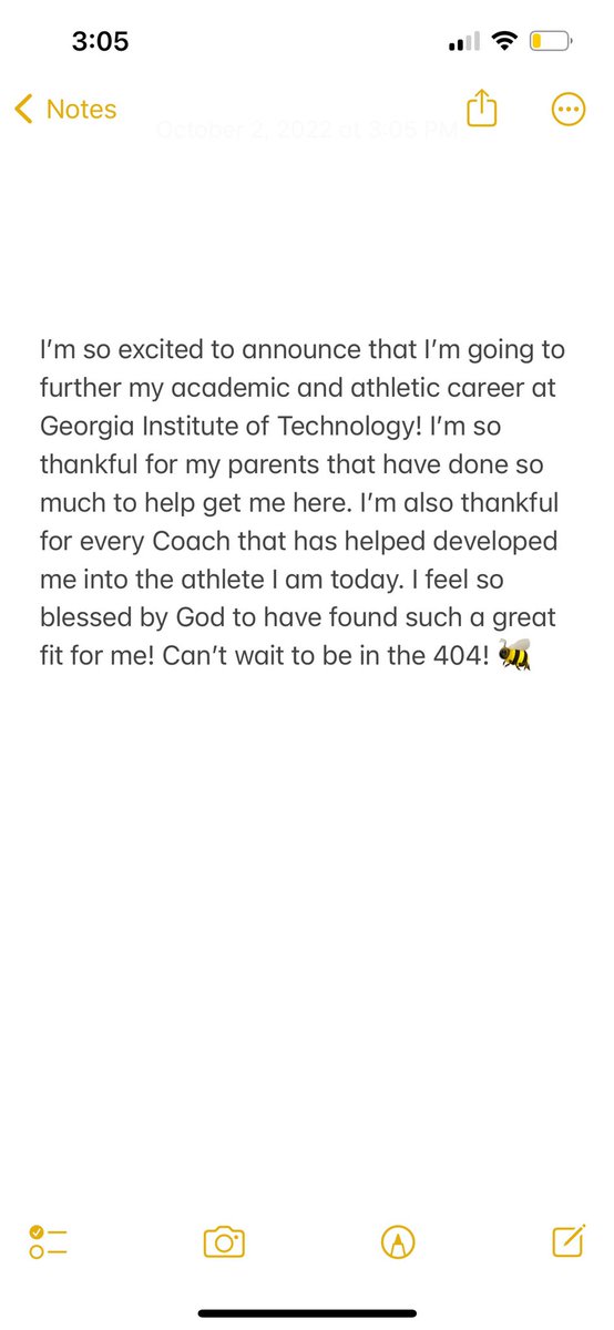CarolineEPatte1's tweet photo. Thank you @Coach_A_Mo @reese_m3 @marty_mac17 for such an amazing weekend at my future school!  I cannot wait to be there!  Thank you to my family, coaches, and teammates❤️ @Mojo_Lunsford @tattnallsports @DTDSoftball @hittingcoachJ @mikelunsford9 @Los_Stuff @sportsguymarv 🐝 https://t.co/FF8jGEbBI9