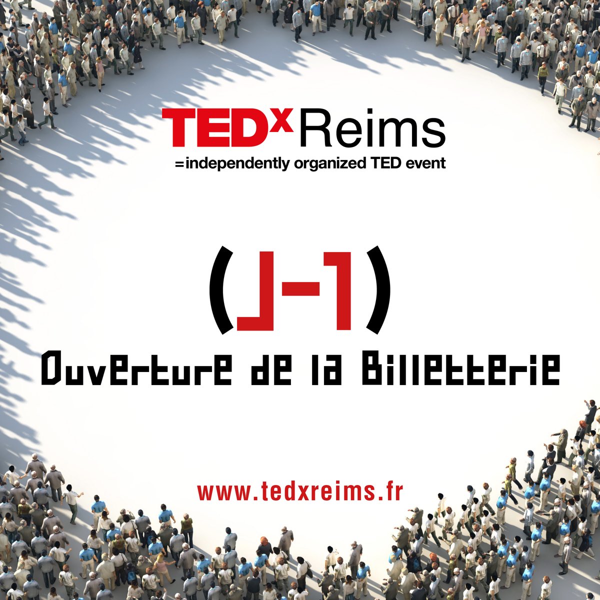 Ouvrez l'oeil &amp; partagez l'info 😎

J-1 ⏳⏳
✔️ annonce du thème
✔️ du lieu
✔️ des speakers
✔️ ouverture de la billetterie!

<a href="/Villedereims/">Ville de Reims</a> <a href="/GrandReims/">Grand Reims</a> 
#tedx #speakers #annonce #reims #tedxfrance #evenement #tedxreims #attractivité #culture