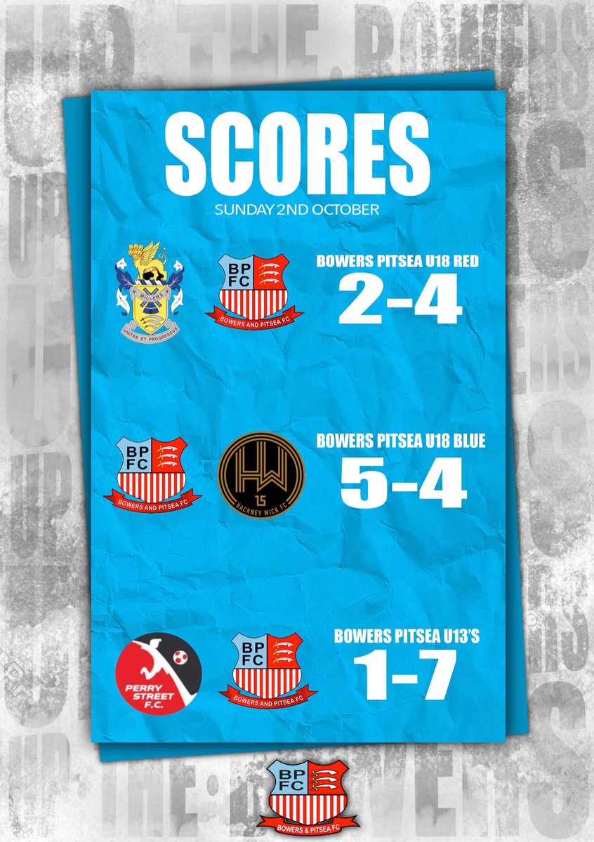 Wins all round for the Bowers this weekend!!
🔴⚪️