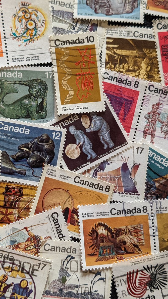 I meant to post this for Truth &amp; Reconciliation Day but I lost track of time. Here's a quick sampling for some of the Indigenous themed stamps that Canada Post has released over the years.  #philately #canadianphilately #treaty6territory