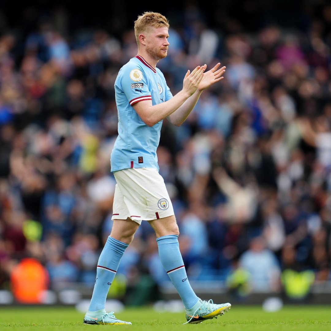 premierleague's tweet photo. 🎯 @KevinDeBruyne has now provided the joint-most assists for @ManCity in #PL history, level with David Silva (93) 🥇

#MCIMUN https://t.co/mhFB0shq4P