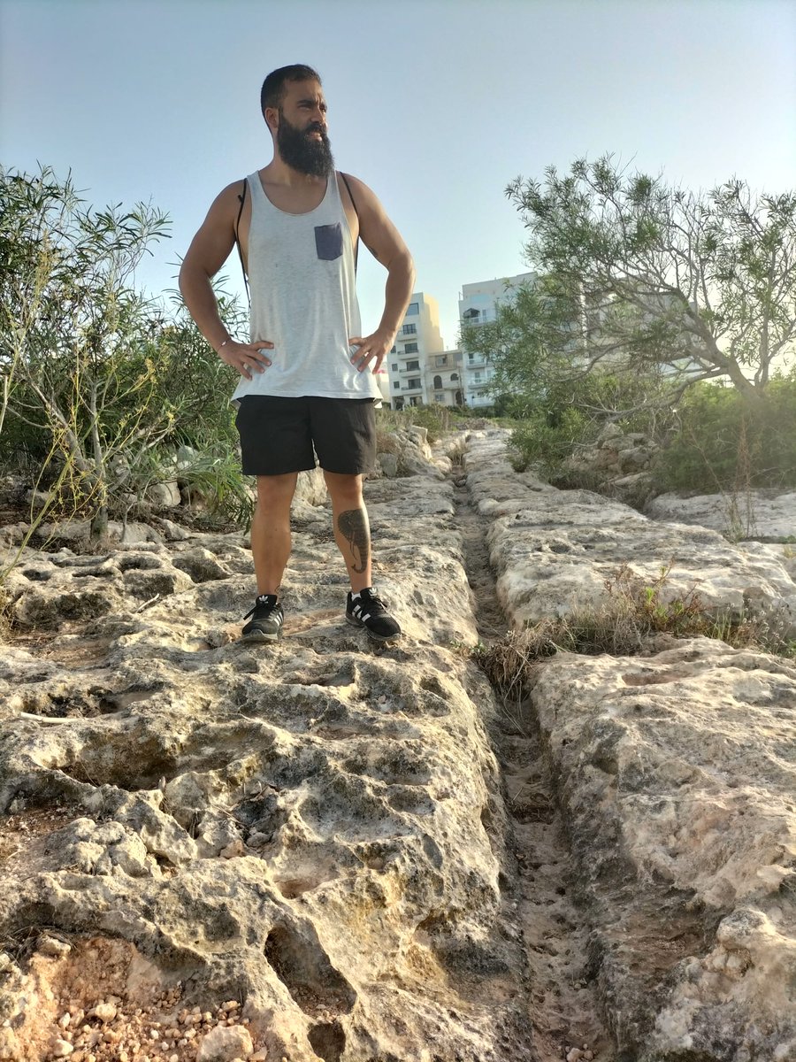 JosuMartinC's tweet photo. Imposible ir a Malta y no buscar los cart ruts de los que nos han hablado @Javier__Sierra  y @NachoAres en @navedelmisterio https://t.co/TNFSMapgBG